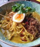 Burmese coconut noodles.